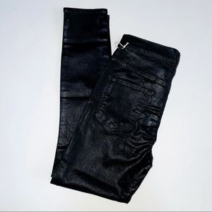 MOTHER JEANS  | High Rise The Swooner Ankle Wet Paint Designer Jeans VIDEO